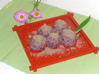 紫米入りおはぎ